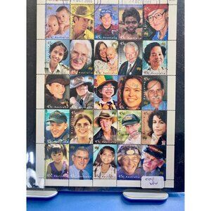 Australian 2003 Faces Of Australia 45c Stamp Sheet Collectible